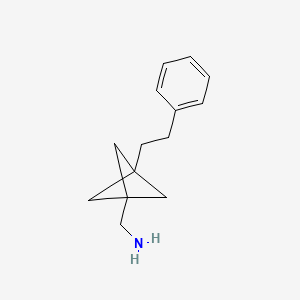molecular formula C14H19N B2698772 [3-(2-Phenylethyl)-1-bicyclo[1.1.1]pentanyl]methanamine CAS No. 2287332-29-8