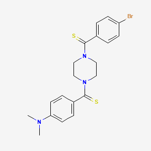 molecular formula C20H22BrN3S2 B2698775 (4-Bromophenyl)(4-(4-(dimethylamino)phenylcarbonothioyl)piperazin-1-yl)methanethione CAS No. 877818-42-3