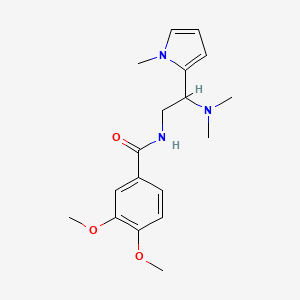 molecular formula C18H25N3O3 B2698777 N-(2-(dimethylamino)-2-(1-methyl-1H-pyrrol-2-yl)ethyl)-3,4-dimethoxybenzamide CAS No. 1049414-47-2