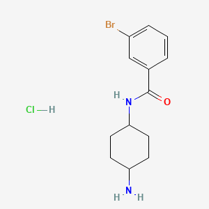 molecular formula C13H18BrClN2O B2698778 N-[(1R*,4R*)-4-氨基环己基]-3-溴苯甲酰胺盐酸盐 CAS No. 1286274-10-9