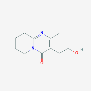 molecular formula C11H16N2O2 B2698779 3-(2-hydroxyethyl)-2-methyl-6,7,8,9-tetrahydro-4H-pyrido[1,2-a]pyrimidin-4-one CAS No. 66698-27-9
