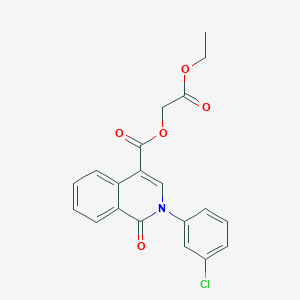 molecular formula C20H16ClNO5 B2698780 2-乙氧基-2-氧代乙基-2-(3-氯苯基)-1-氧代-1,2-二氢异喹啉-4-羧酸酯 CAS No. 1226457-01-7