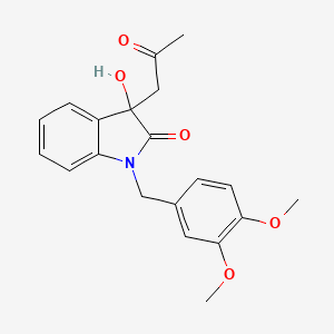 1-(3,4-Dimethoxybenzyl)-3-hydroxy-3-(2-oxopropyl)indolin-2-one