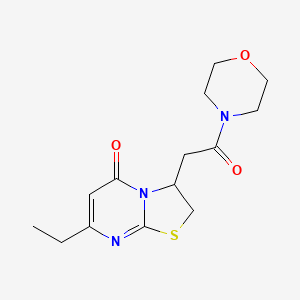 molecular formula C14H19N3O3S B2698784 7-ethyl-3-(2-morpholino-2-oxoethyl)-2H-thiazolo[3,2-a]pyrimidin-5(3H)-one CAS No. 953015-79-7