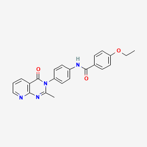 molecular formula C23H20N4O3 B2698788 4-ethoxy-N-(4-{2-methyl-4-oxo-3H,4H-pyrido[2,3-d]pyrimidin-3-yl}phenyl)benzamide CAS No. 921817-29-0