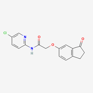 molecular formula C16H13ClN2O3 B2698793 N-(5-chloropyridin-2-yl)-2-((3-oxo-2,3-dihydro-1H-inden-5-yl)oxy)acetamide CAS No. 1203086-26-3