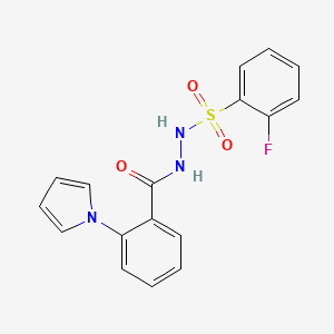 2-fluoro-N'-[2-(1H-pyrrol-1-yl)benzoyl]benzenesulfonohydrazide