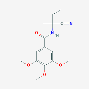 molecular formula C15H20N2O4 B2698800 N-(1-cyano-1-methylpropyl)-3,4,5-trimethoxybenzamide CAS No. 1252502-27-4