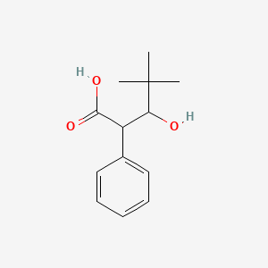 molecular formula C13H18O3 B2698810 3-Hydroxy-4,4-dimethyl-2-phenylpentanoic acid CAS No. 82545-51-5