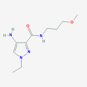 molecular formula C10H18N4O2 B2698811 4-Amino-1-ethyl-N-(3-methoxypropyl)-1H-pyrazole-3-carboxamide CAS No. 1490222-75-7