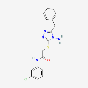 molecular formula C17H16ClN5OS B2698814 2-[(4-氨基-5-苄基-4H-1,2,4-三唑-3-基)硫代]-N-(3-氯苯基)乙酰胺 CAS No. 898624-48-1