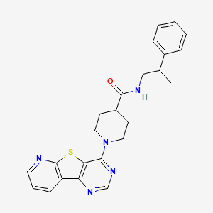 molecular formula C24H25N5OS B2698822 N-(2-phenylpropyl)-1-(pyrido[3',2':4,5]thieno[3,2-d]pyrimidin-4-yl)piperidine-4-carboxamide CAS No. 1040678-03-2