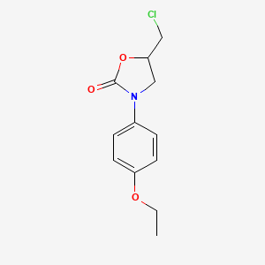 molecular formula C12H14ClNO3 B2698823 5-(Chloromethyl)-3-(4-ethoxyphenyl)-1,3-oxazolidin-2-one CAS No. 2309630-66-6