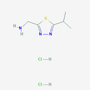 molecular formula C6H13Cl2N3S B2698827 (5-Propan-2-yl-1,3,4-thiadiazol-2-yl)methanamine;dihydrochloride CAS No. 2408965-61-5