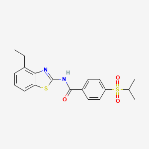 molecular formula C19H20N2O3S2 B2698828 N-(4-乙基苯并[d]噻唑-2-基)-4-(异丙磺酰基)苯甲酰胺 CAS No. 899968-23-1