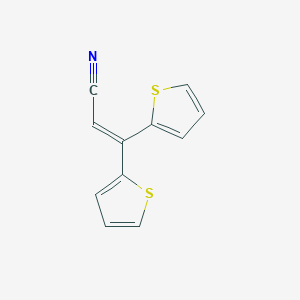 molecular formula C11H7NS2 B2698839 3,3-Bis(thiophen-2-yl)prop-2-enenitrile CAS No. 1794736-62-1