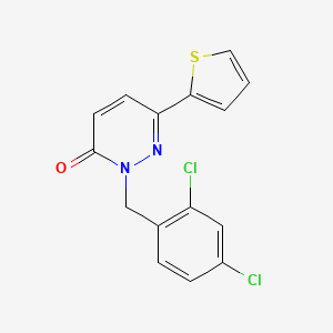 molecular formula C15H10Cl2N2OS B2698844 2-(2,4-二氯苯甲基)-6-(噻吩-2-基)吡啶并[3,2-d]嘧啶-3(2H)-酮 CAS No. 879037-24-8