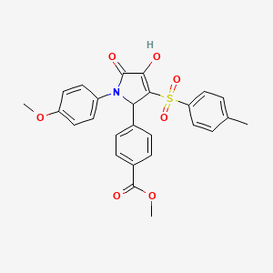 molecular formula C26H23NO7S B2698849 methyl 4-(4-hydroxy-1-(4-methoxyphenyl)-5-oxo-3-tosyl-2,5-dihydro-1H-pyrrol-2-yl)benzoate CAS No. 1021227-83-7