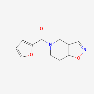 molecular formula C11H10N2O3 B2698853 (6,7-dihydroisoxazolo[4,5-c]pyridin-5(4H)-yl)(furan-2-yl)methanone CAS No. 2034442-93-6