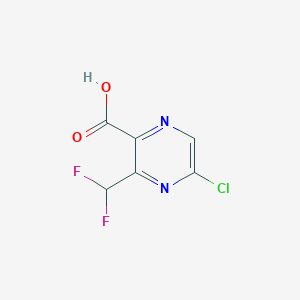 molecular formula C6H3ClF2N2O2 B2698860 5-Chloro-3-(difluoromethyl)pyrazine-2-carboxylic acid CAS No. 2248301-25-7