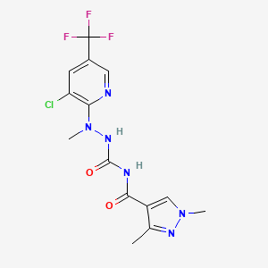 N-({2-[3-chloro-5-(trifluoromethyl)-2-pyridinyl]-2-methylhydrazino}carbonyl)-1,3-dimethyl-1H-pyrazole-4-carboxamide