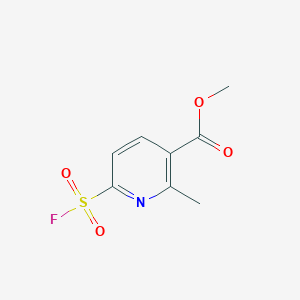 molecular formula C8H8FNO4S B2698873 Methyl 6-fluorosulfonyl-2-methylpyridine-3-carboxylate CAS No. 2293350-54-4