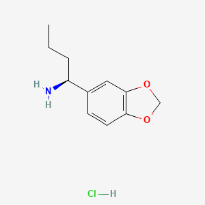 molecular formula C11H16ClNO2 B2698874 (S)-1-(Benzo[d][1,3]dioxol-5-yl)butan-1-amine hydrochloride CAS No. 1335729-51-5