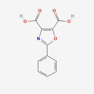 molecular formula C11H7NO5 B2698887 2-Phenyl-1,3-oxazole-4,5-dicarboxylic acid CAS No. 15926-44-0