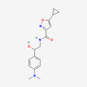 molecular formula C17H21N3O3 B2698909 5-环丙基-N-(2-(4-(二甲基氨基)苯基)-2-羟乙基)异噁唑-3-甲酰胺 CAS No. 1421495-29-5