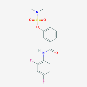 molecular formula C15H14F2N2O4S B2698910 3-[(2,4-difluoroanilino)carbonyl]phenyl-N,N-dimethylsulfamate CAS No. 338405-84-8