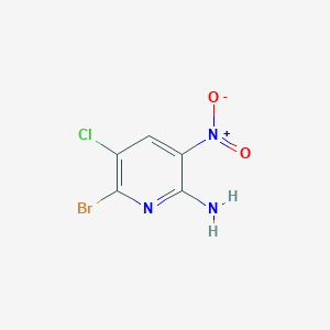 molecular formula C5H3BrClN3O2 B2698912 6-Bromo-5-chloro-3-nitropyridin-2-amine CAS No. 1936290-08-2