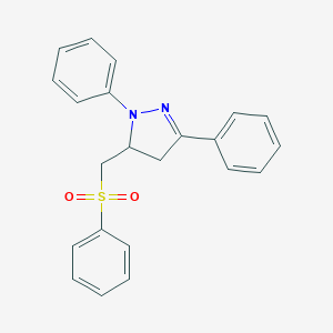 molecular formula C22H20N2O2S B269892 1,3-diphenyl-5-[(phenylsulfonyl)methyl]-4,5-dihydro-1H-pyrazole 
