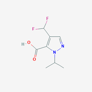 molecular formula C8H10F2N2O2 B2698921 4-(Difluoromethyl)-2-propan-2-ylpyrazole-3-carboxylic acid CAS No. 2248328-41-6