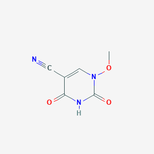 molecular formula C6H5N3O3 B2698927 1-Methoxy-2,4-dioxo-1,2,3,4-tetrahydro-5-pyrimidinecarbonitrile CAS No. 446276-10-4