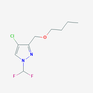 molecular formula C9H13ClF2N2O B2698931 3-(butoxymethyl)-4-chloro-1-(difluoromethyl)-1H-pyrazole CAS No. 1856053-61-6