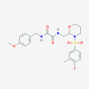 N-{[3-(4-fluoro-3-methylbenzenesulfonyl)-1,3-oxazinan-2-yl]methyl}-N'-[(4-methoxyphenyl)methyl]ethanediamide