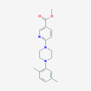 molecular formula C19H23N3O2 B2698934 Methyl 6-[4-(2,5-dimethylphenyl)piperazin-1-yl]pyridine-3-carboxylate CAS No. 400086-78-4