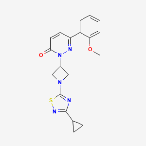 molecular formula C19H19N5O2S B2698942 2-[1-(3-Cyclopropyl-1,2,4-thiadiazol-5-yl)azetidin-3-yl]-6-(2-methoxyphenyl)pyridazin-3-one CAS No. 2380192-27-6