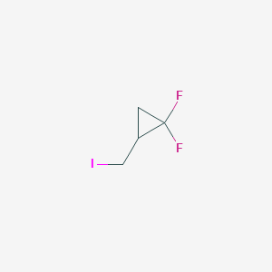 molecular formula C4H5F2I B2698949 1,1-Difluoro-2-(iodomethyl)cyclopropane CAS No. 1276677-16-7