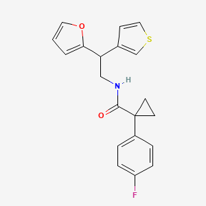 molecular formula C20H18FNO2S B2698951 1-(4-fluorophenyl)-N-(2-(furan-2-yl)-2-(thiophen-3-yl)ethyl)cyclopropane-1-carboxamide CAS No. 2097883-95-7