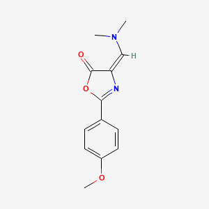 molecular formula C13H14N2O3 B2698952 (4E)-4-(dimethylaminomethylidene)-2-(4-methoxyphenyl)-1,3-oxazol-5-one CAS No. 154821-61-1