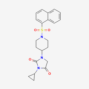 3-Cyclopropyl-1-[1-(naphthalene-1-sulfonyl)piperidin-4-yl]imidazolidine-2,4-dione