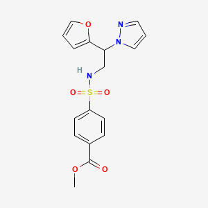 methyl 4-(N-(2-(furan-2-yl)-2-(1H-pyrazol-1-yl)ethyl)sulfamoyl)benzoate