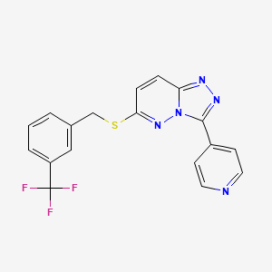 4-[6-({[3-(trifluoromethyl)phenyl]methyl}sulfanyl)-[1,2,4]triazolo[4,3-b]pyridazin-3-yl]pyridine