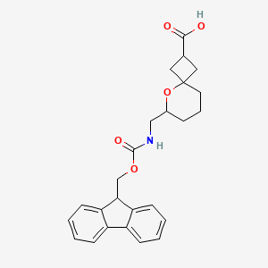 6-[(9H-Fluoren-9-ylmethoxycarbonylamino)methyl]-5-oxaspiro[3.5]nonane-2-carboxylic acid