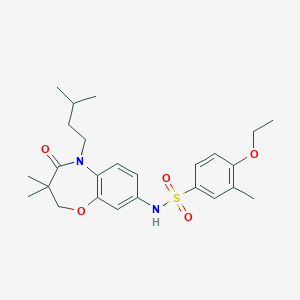 4-ethoxy-N-(5-isopentyl-3,3-dimethyl-4-oxo-2,3,4,5-tetrahydrobenzo[b][1,4]oxazepin-8-yl)-3-methylbenzenesulfonamide