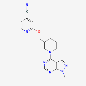 2-[[1-(1-Methylpyrazolo[3,4-d]pyrimidin-4-yl)piperidin-3-yl]methoxy]pyridine-4-carbonitrile