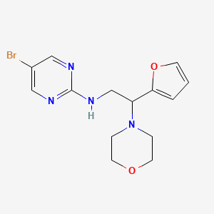 molecular formula C14H17BrN4O2 B2698995 5-Bromo-N-[2-(furan-2-yl)-2-morpholin-4-ylethyl]pyrimidin-2-amine CAS No. 2379948-27-1