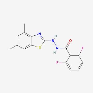 molecular formula C16H13F2N3OS B2698998 N'-(4,6-dimethyl-1,3-benzothiazol-2-yl)-2,6-difluorobenzohydrazide CAS No. 851987-39-8