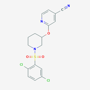 2-((1-((2,5-Dichlorophenyl)sulfonyl)piperidin-3-yl)oxy)isonicotinonitrile